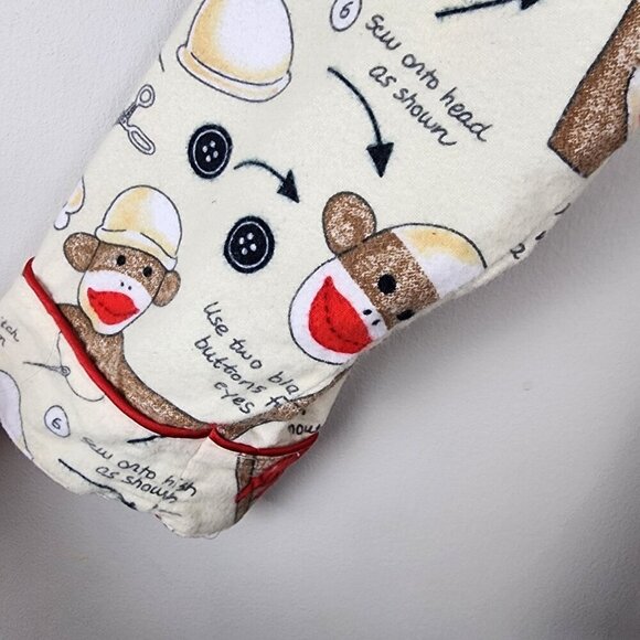 Nick and Nora size S How to make sock monkey instructions pajama top - Picture 5 of 12